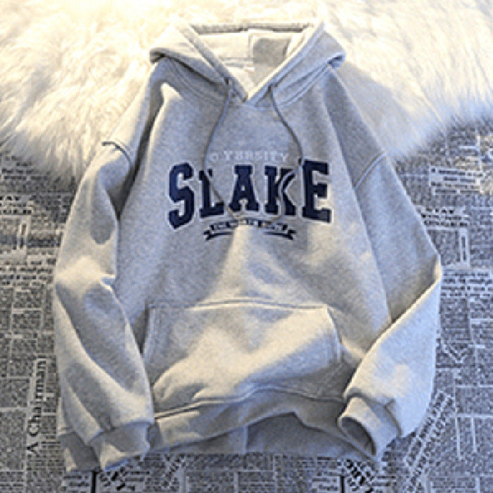 Women's hoodie with casual print and hood Lune London