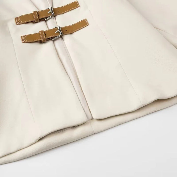 Lune London Elegant short jacket for women with practical buckle closures