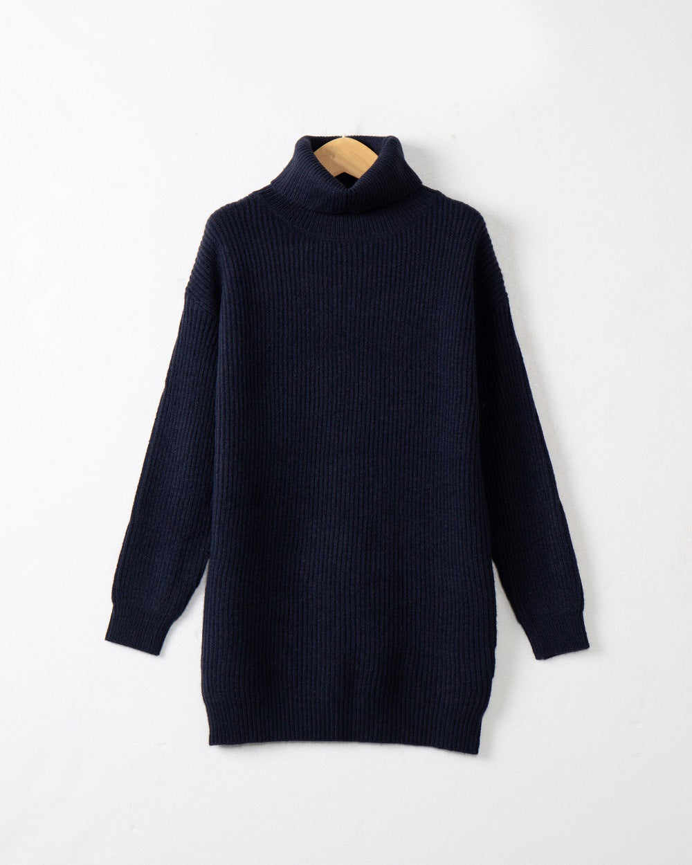 Thick knit dress for women with high collar and loose fit Lune London