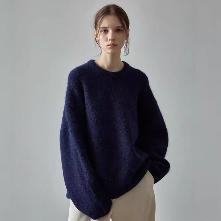 Pull surdimensionné confortable pour femmes en matériau doux