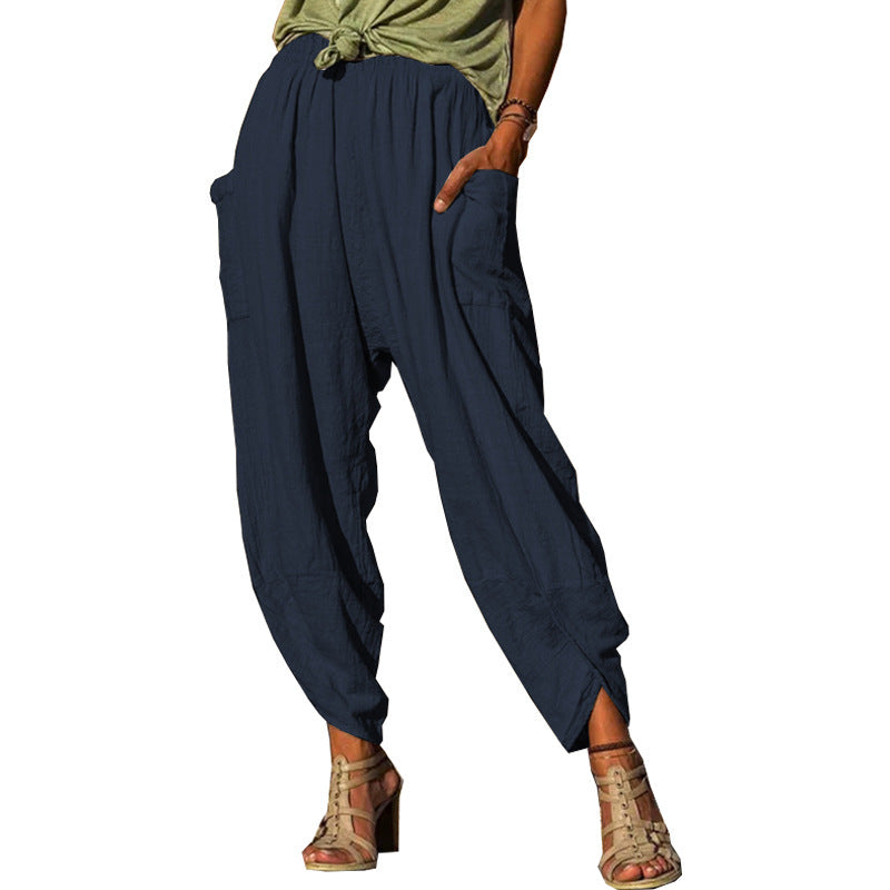 Women Casual Cut Harem Pants Lune London