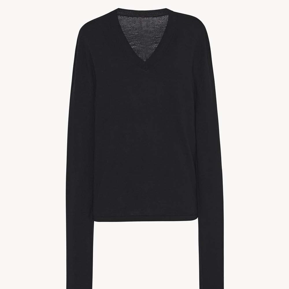 Pull élégant et décontracté en tricot pour femmes avec col en V et manches longues Chic & Stil