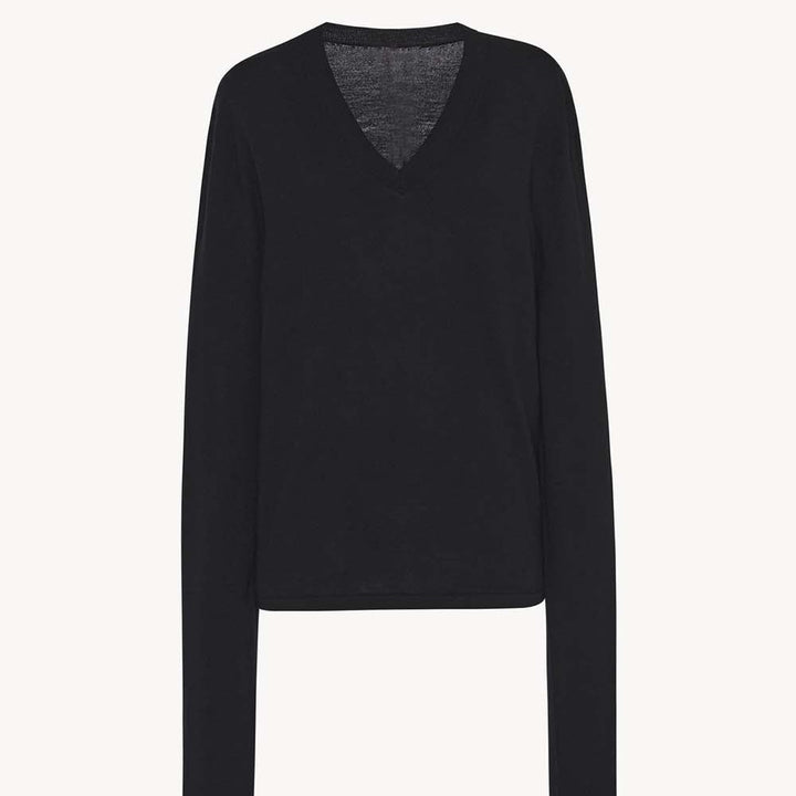 Pull élégant et décontracté en tricot pour femmes avec col en V et manches longues Chic & Stil