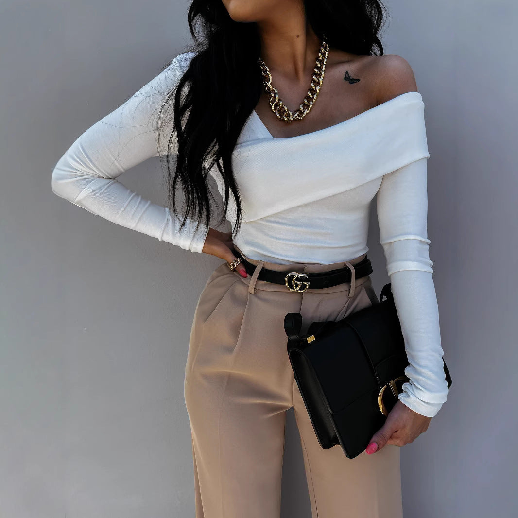 Ladies Chic Asymmetrical Top Lune London