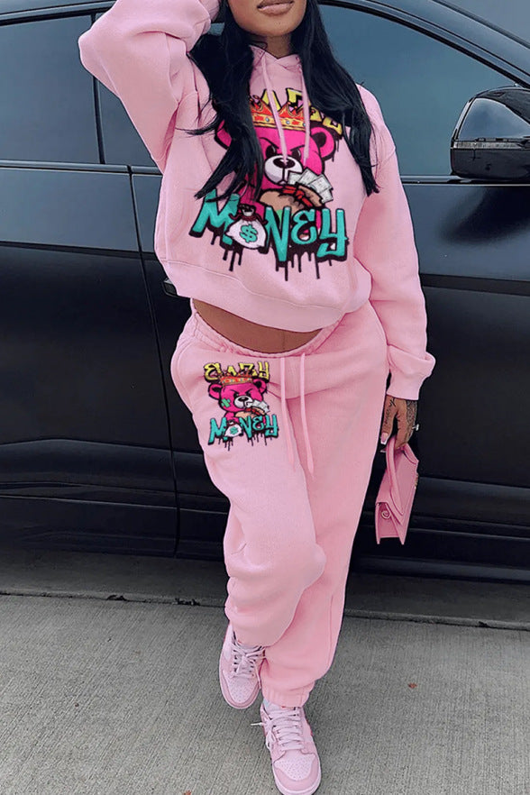 Lune London women's leisure set with stylish cartoon pattern
