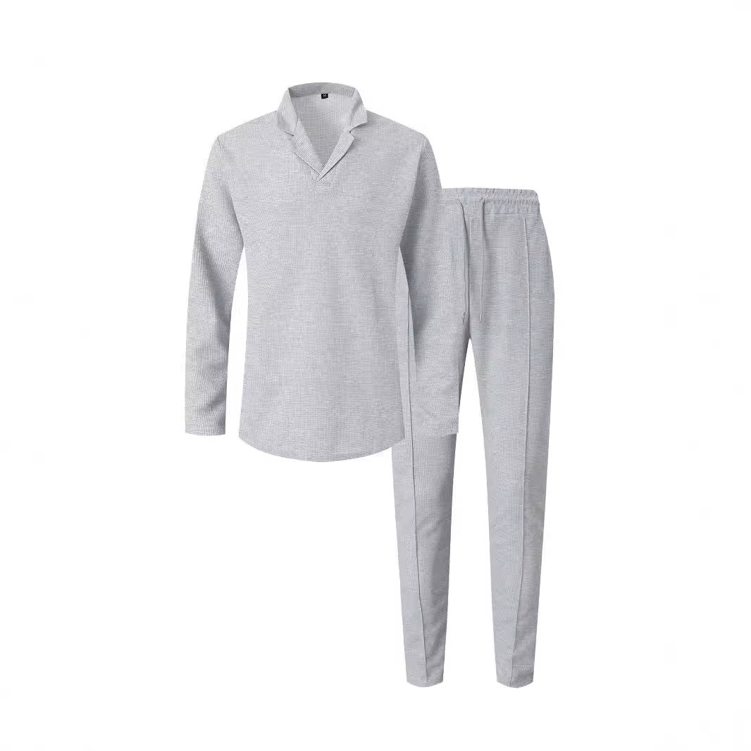 Elegant casual set for men with modern collar and comfortable pants Lune London
