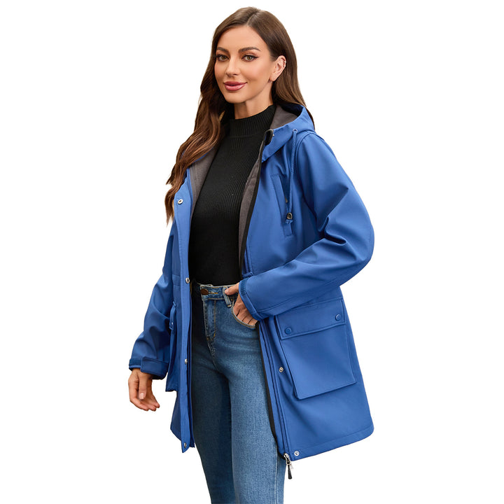 Functional outdoor jacket for women with adjustable drawstring waist and inner lining Lune London