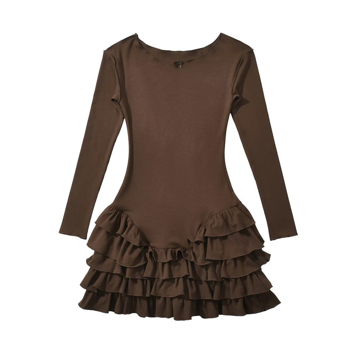 Ballet dress for ladies with ruffled hem and long sleeves Lune London