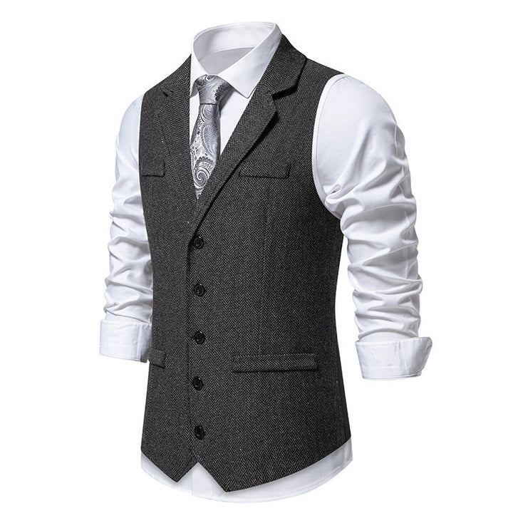 Elegant multipurpose jacket for men in chevron pattern with practical pockets Lune London