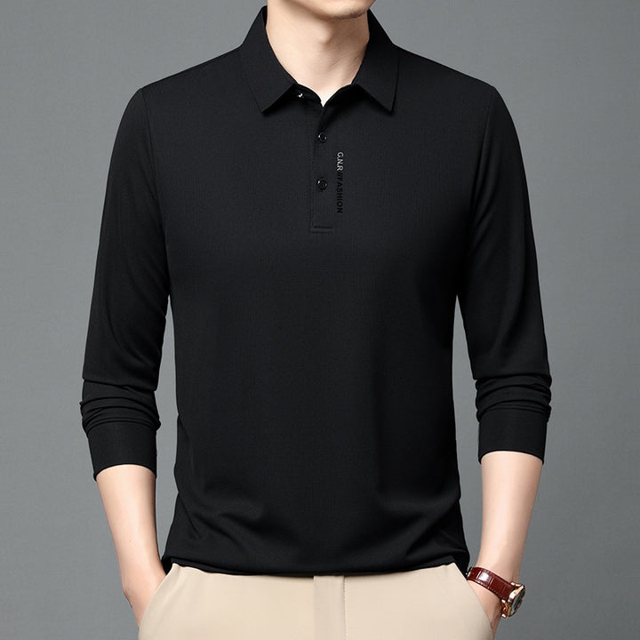 Long sleeve polo shirt for men, trendy, with breathable properties Lune London