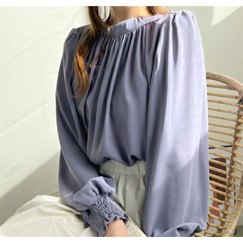Elegant blouse with puff sleeves for women Lune London