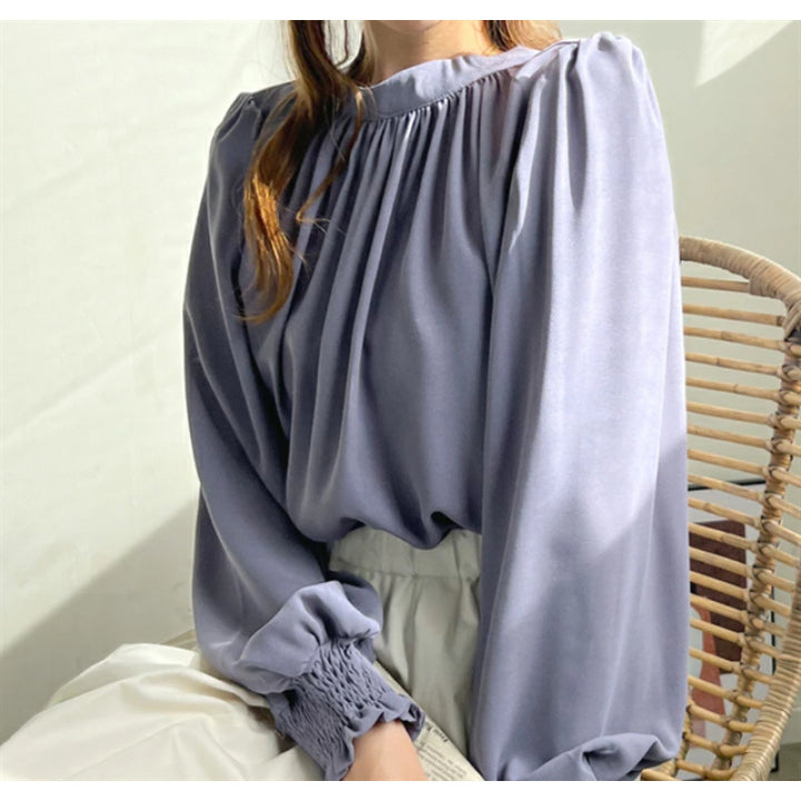 Elegant blouse with puff sleeves for women Lune London