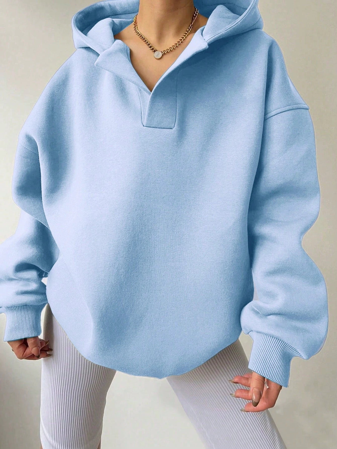 Women's Oversized Hoodie in Soft Fleece Material Lune London