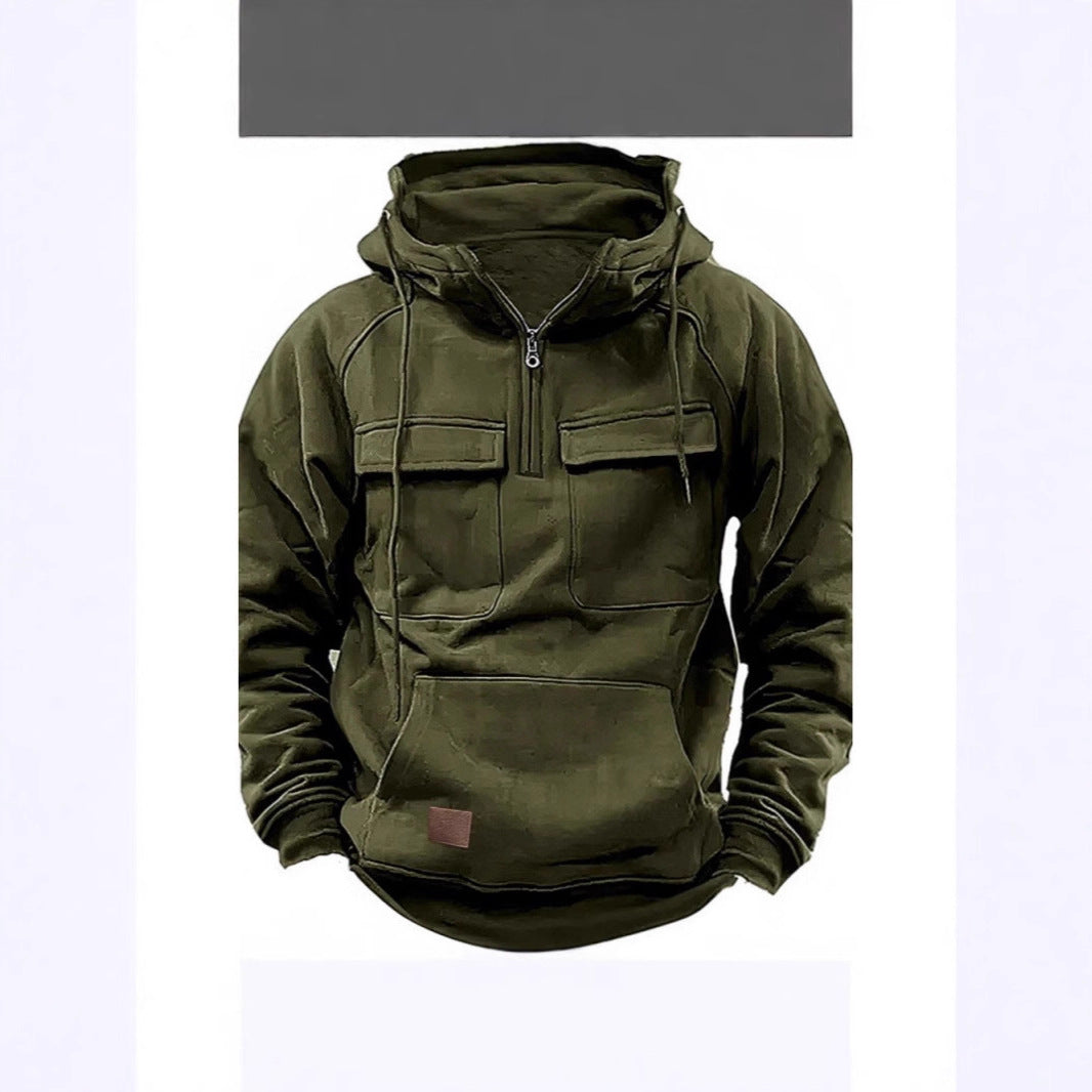 Practical and warm hooded jacket for men with pockets Lune London