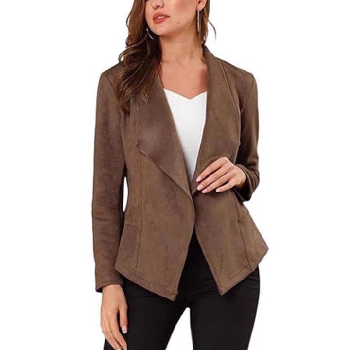 Dames Élégant Blazer en Suède Lune London