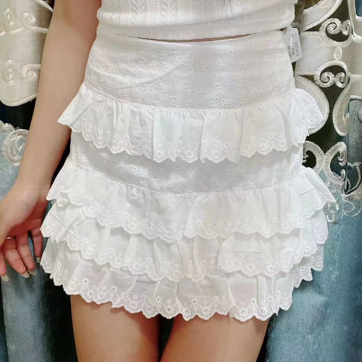 Jupe à volants pour femmes avec taille élastique et design chic Chic & Stil