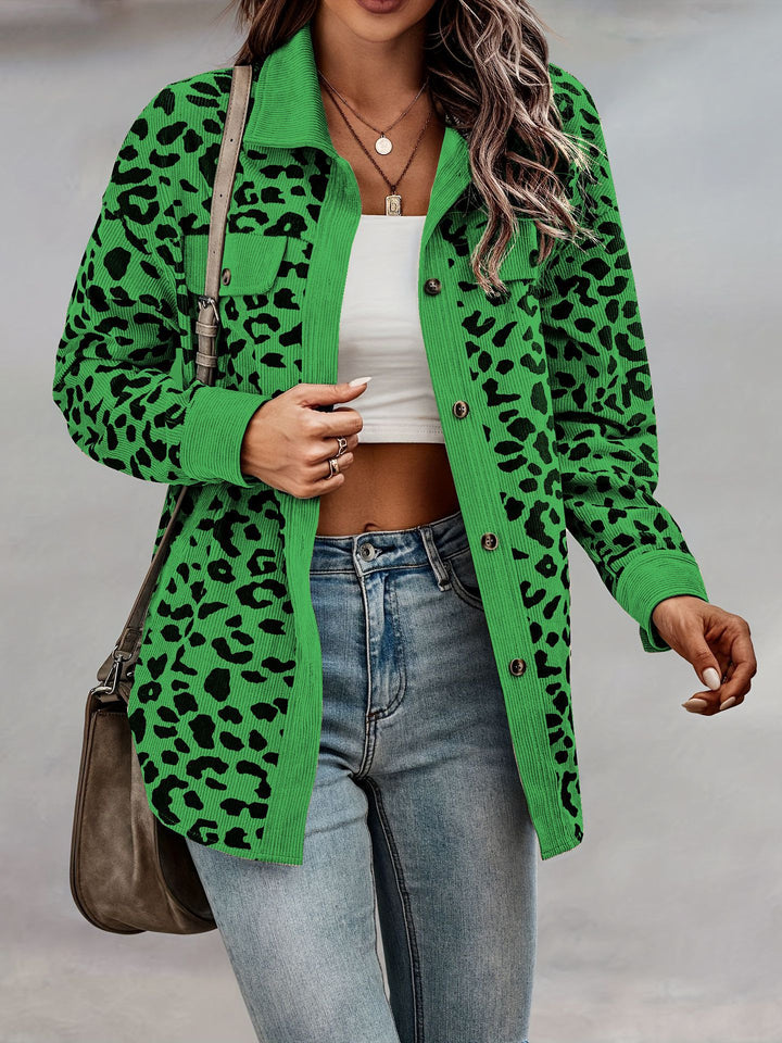Casual linen jacket for women in animal print Lune London