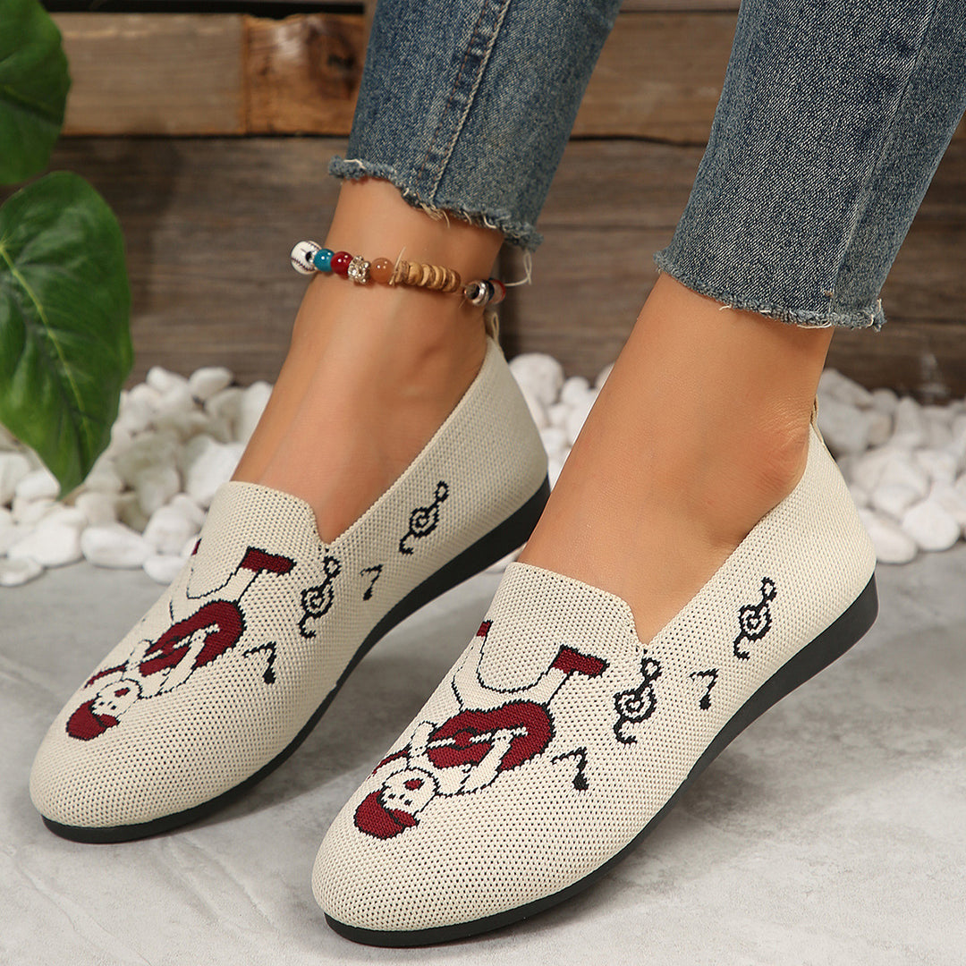 Casual women's sneakers with creative pattern and non-slip sole Lune London