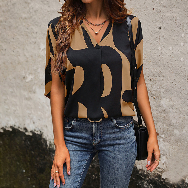 Women Abstract Print Blouse Stylish Lune London