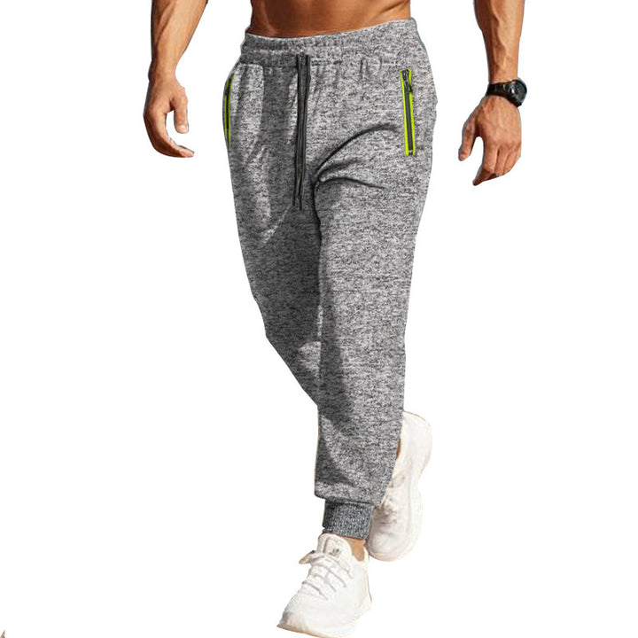 Sporty men's joggers with practical zipper and elastic waistband Lune London