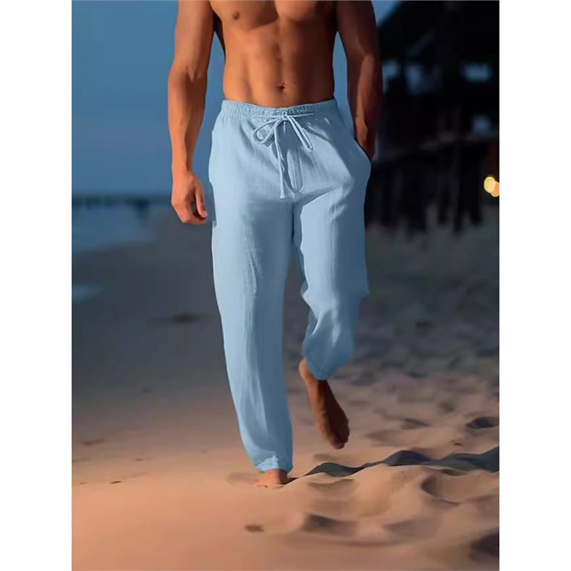 Breathable beach pants for men with adjustable belt Lune London