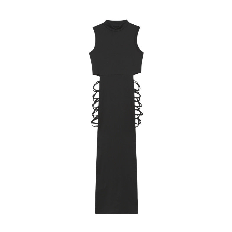 Maxi dress for women with side lace detail Lune London