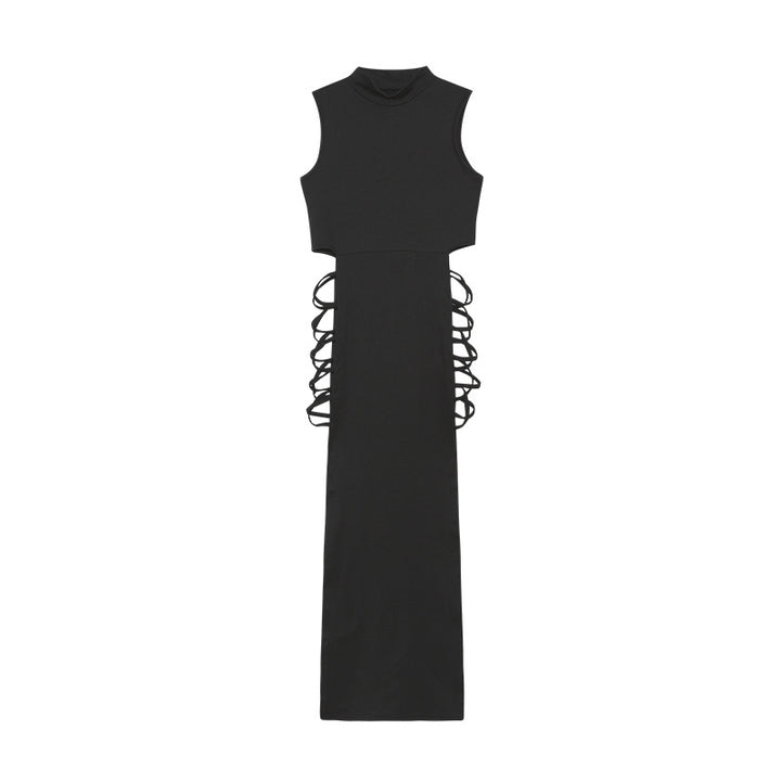 Maxi dress for women with side lace detail Lune London