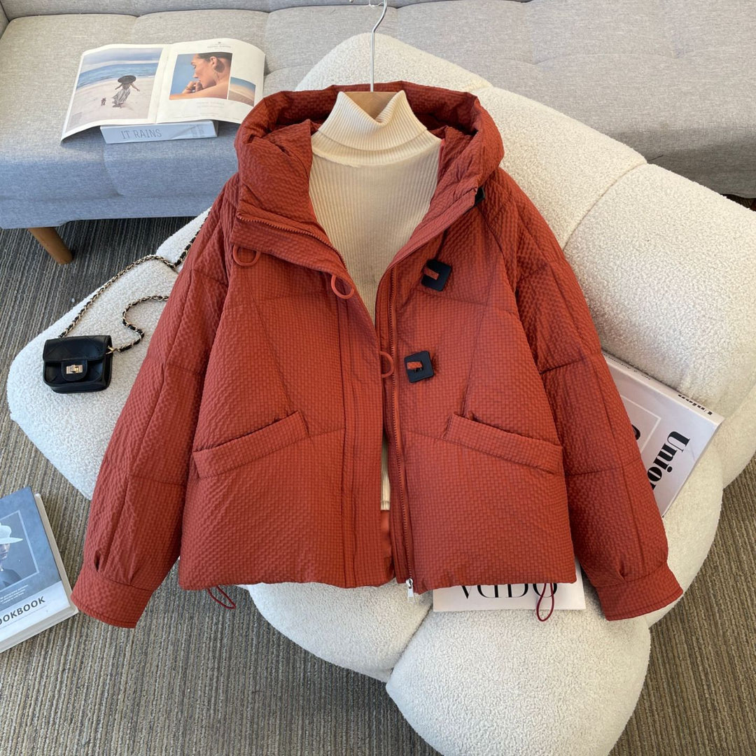 Doudoune feminine d'hiver avec capuche et boutons décoratifs Chic & Stil