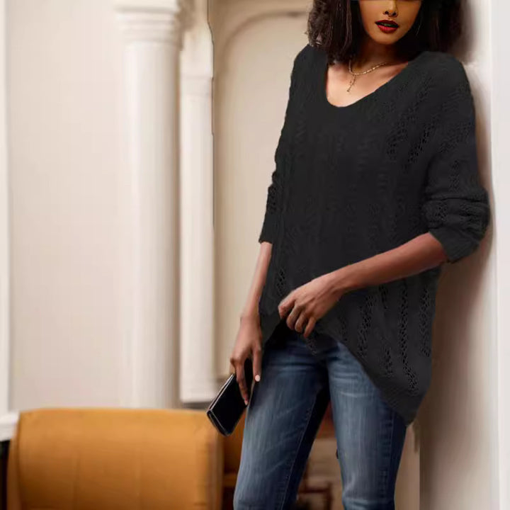 Women’s knit sweater with a unique eyelet structure Lune London