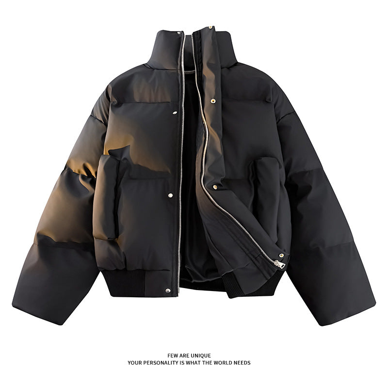 Trendy padded jacket for men with high collar and practical pockets Lune London