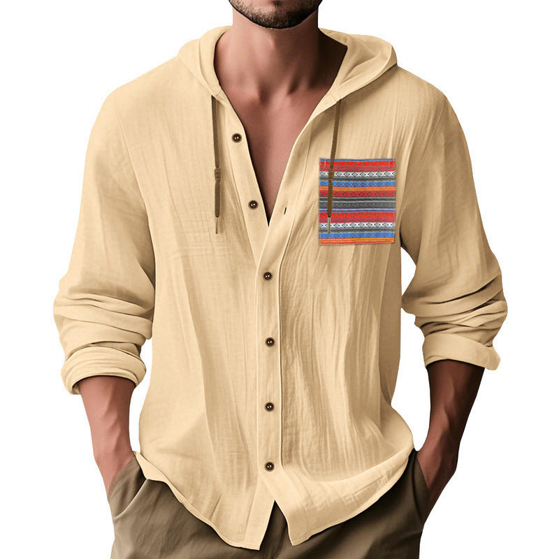 Casual hoodie T-shirt for men with colorful print on the chest Lune London