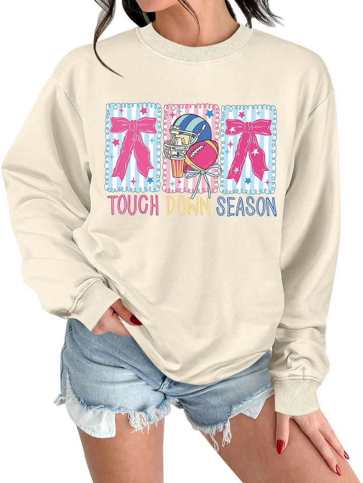 Sweat-shirt femme avec motif de football créatif et coupe décontractée Chic & Stil