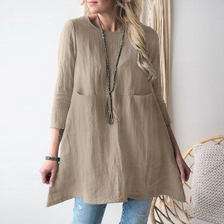 Casual tunic for women with side pockets and 3/4 sleeves Lune London