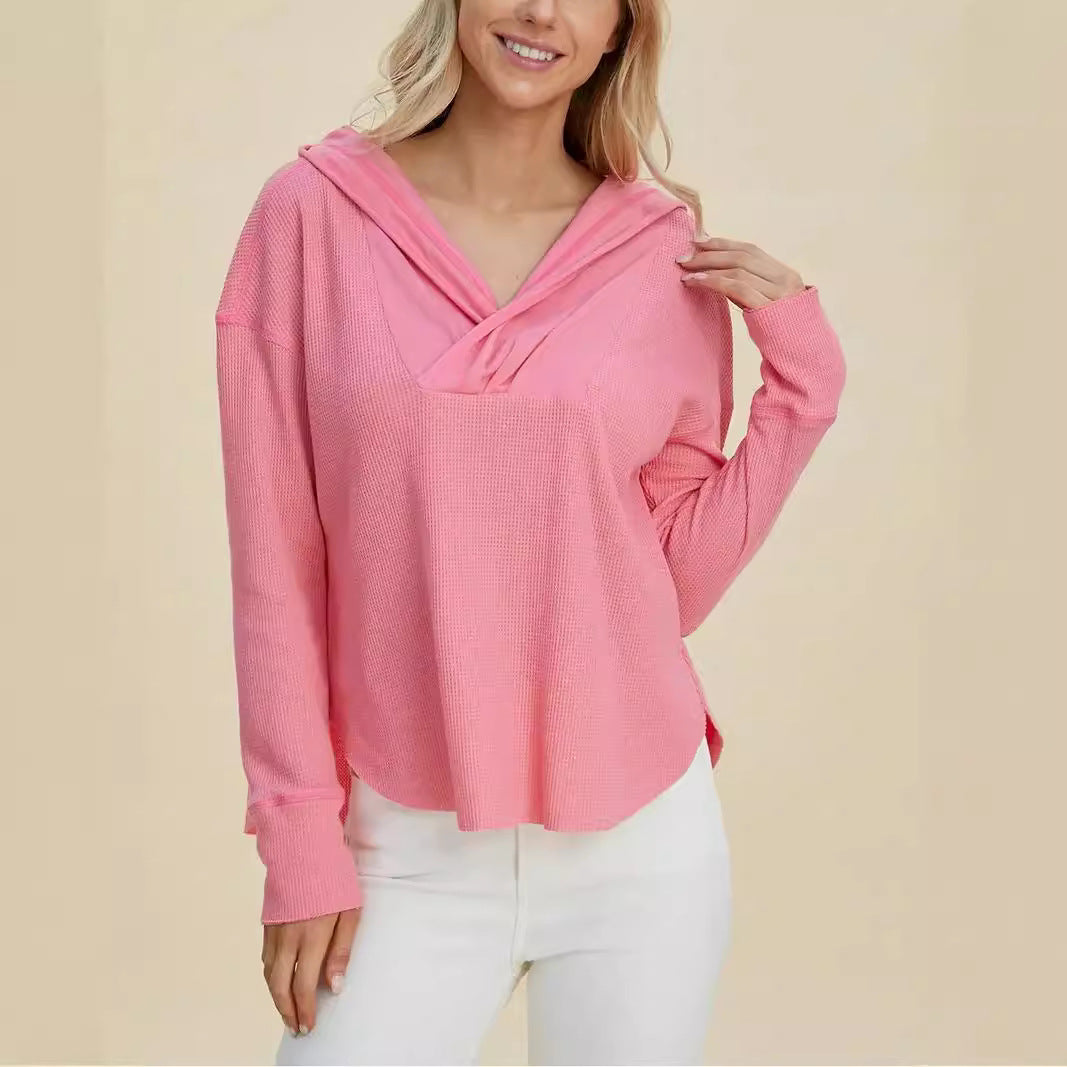 Ladies leisure Hoodie with refined neckline Lune London