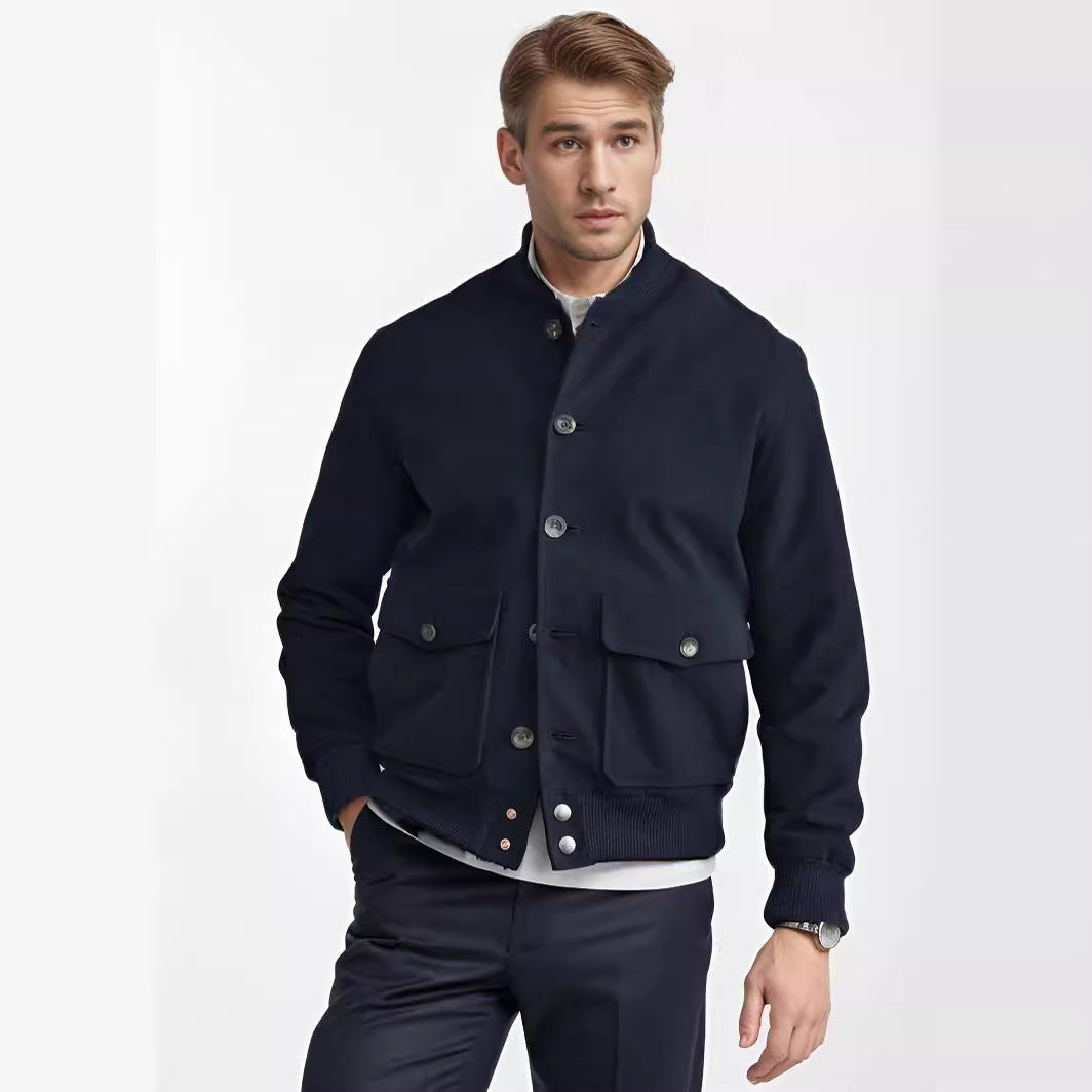 Casual bomber jacket for men made of high-quality material with practical pockets Lune London