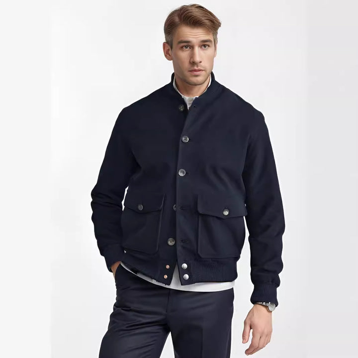 Casual bomber jacket for men made of high-quality material with practical pockets Lune London