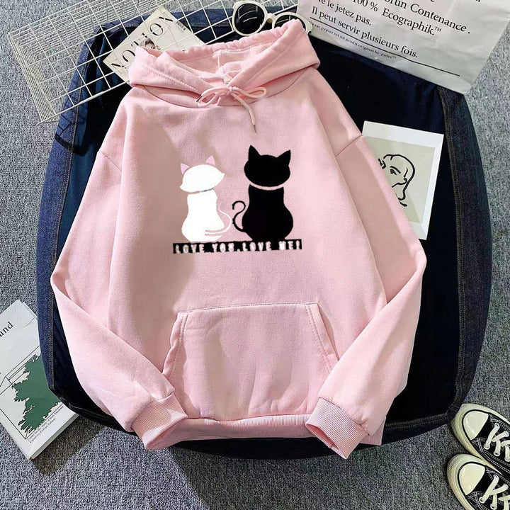 Women's hoodie with cute cat design and casual fit Chic & Stil