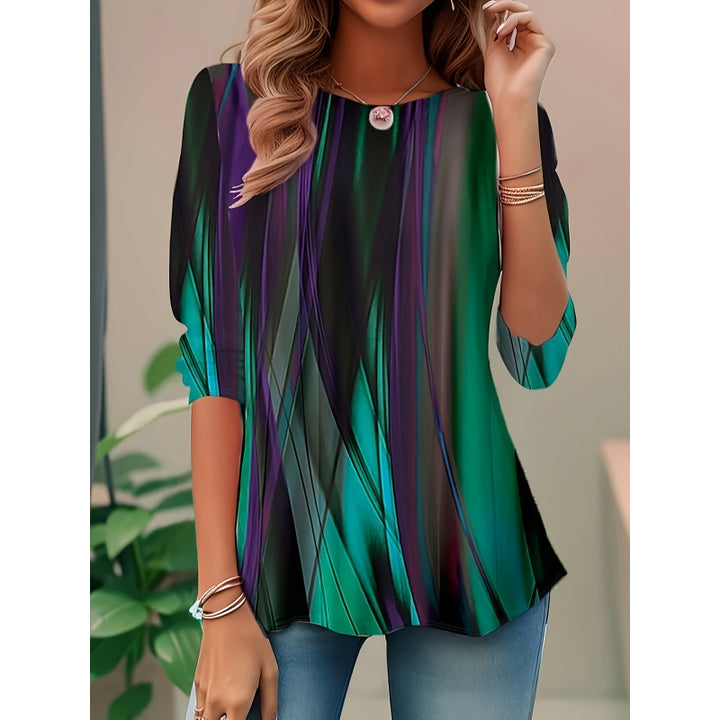 Blouse for women with abstract pattern and relaxed fit Lune London