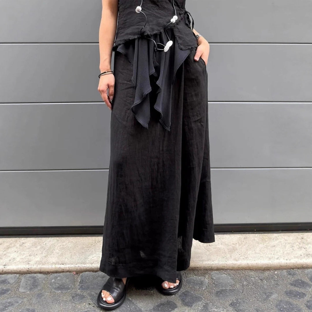 Pantalons en lin larges pour femmes Lune London