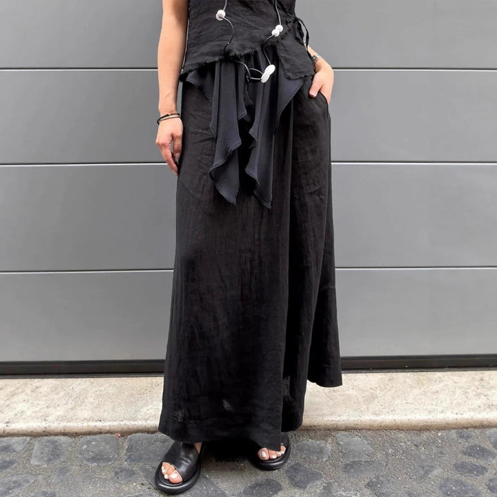 Pantalons en lin larges pour femmes Lune London