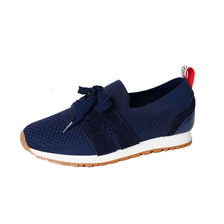 Women's sports sneakers with a breathable knitted upper and elastic accents Lune London