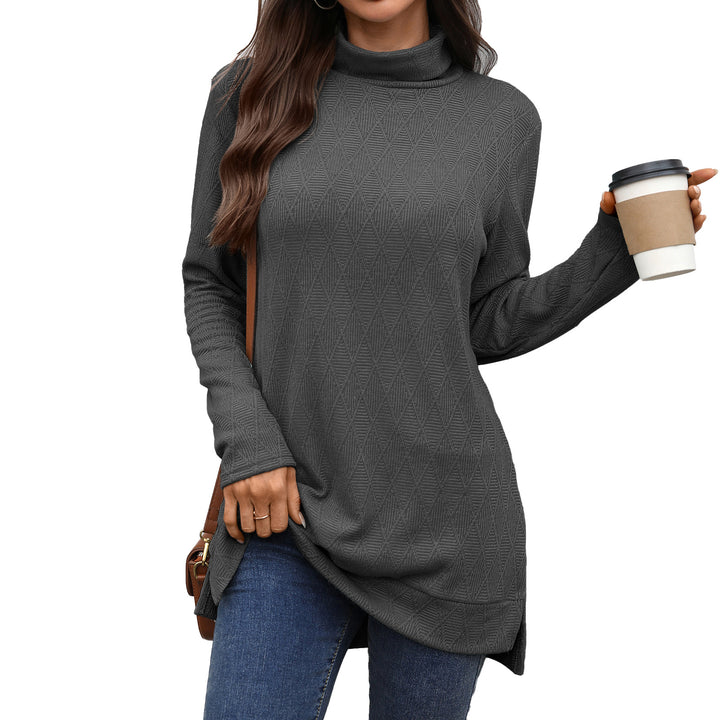 Ladies Long Sleeve Sweater with High Collar Lune London