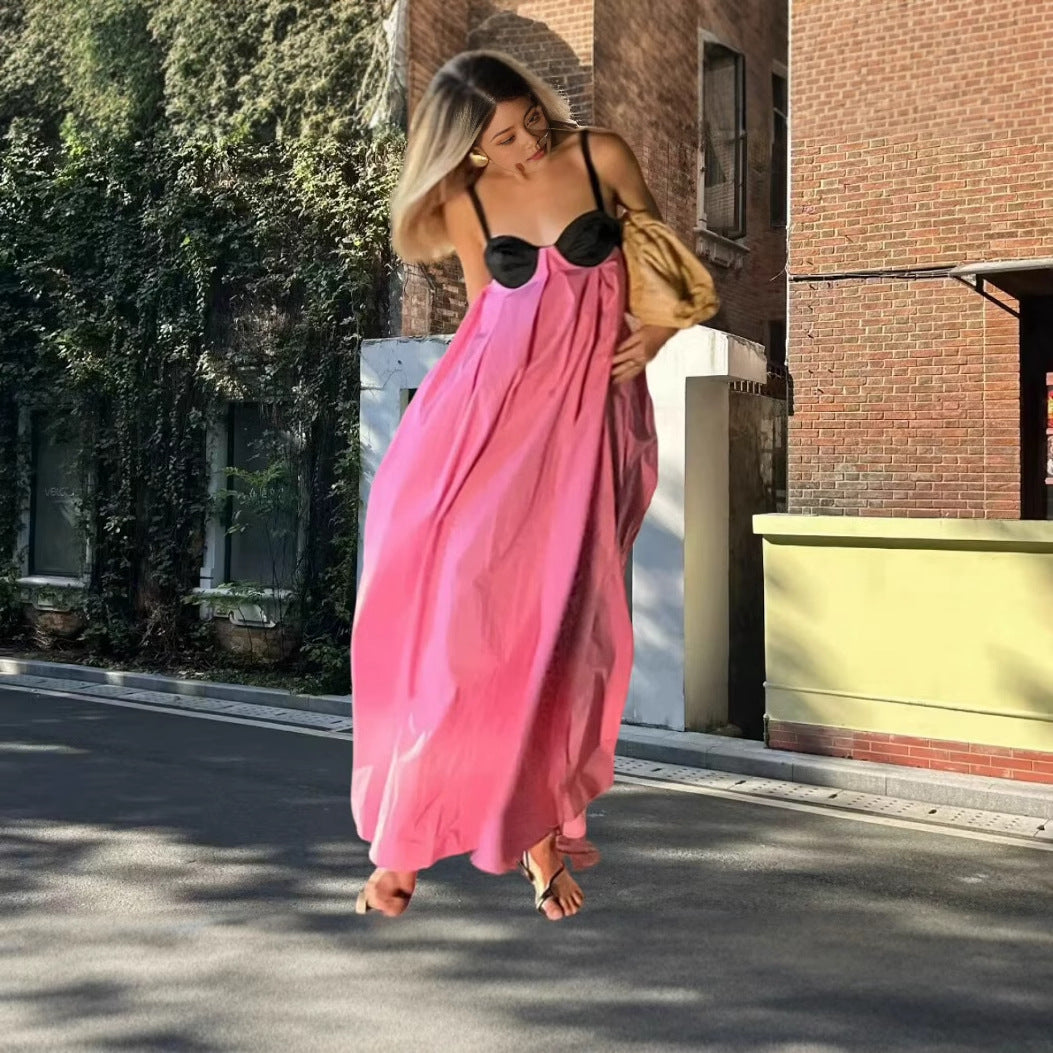 Maxi dress for women with a fitted top and a flowy skirt Lune London