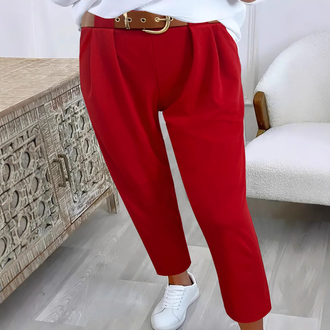 Classic high-waisted trousers for women with wide legs Lune London