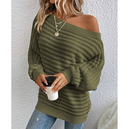 Ladies Oversized Ribbed Structure Sweater Lune London