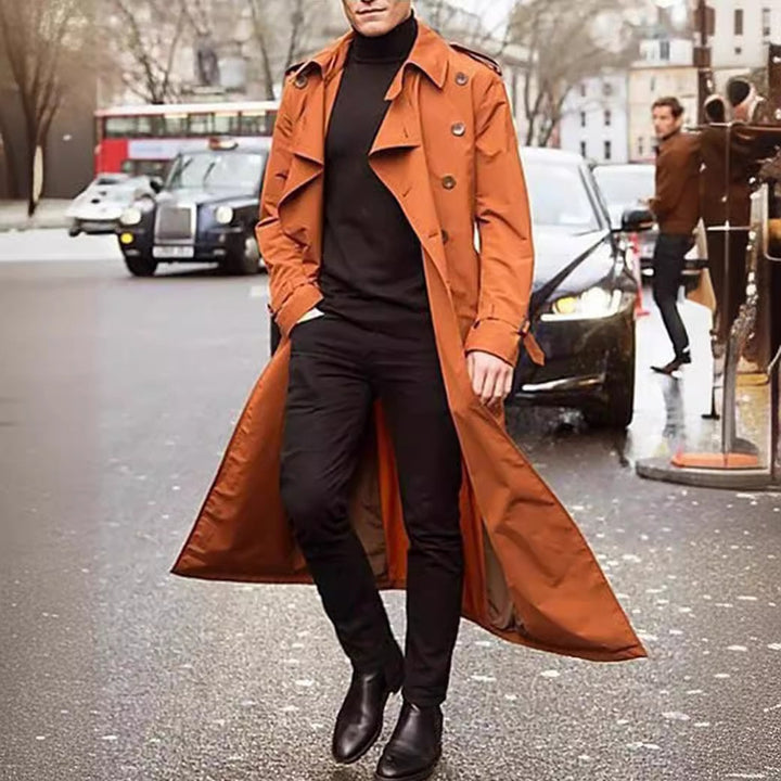 Men Elegant Long Trench Coat Lune London