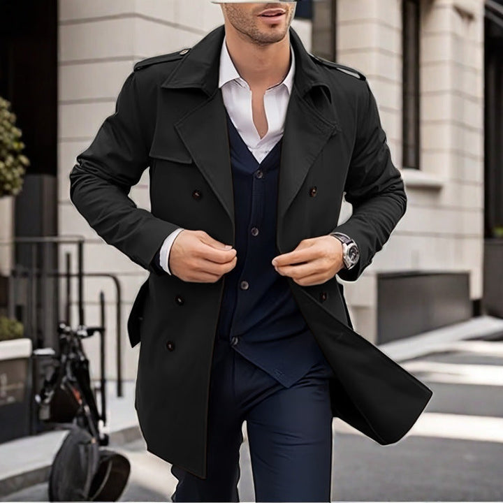Lune London | Men's Double-button Trench Coat with Practical Pockets
