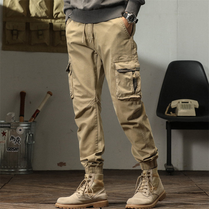Pantalon de jogging cargo pour hommes avec taille élastique et poches latérales pratiques Lune London