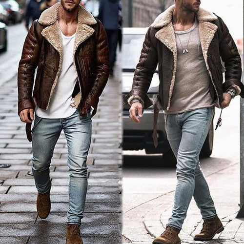 Men's biker jacket with soft lining and sturdy zipper Lune London