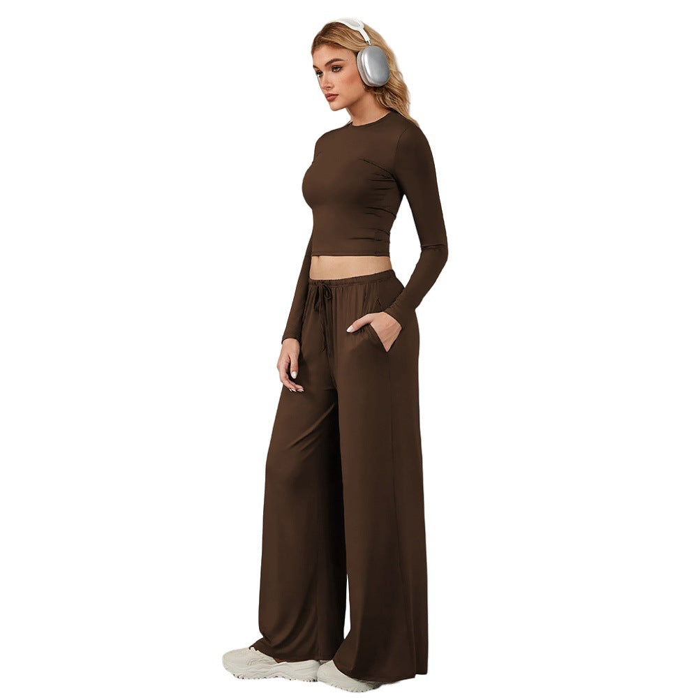 Pantalon de survêtement décontracté pour femmes avec coupe ample et taille élastique Chic & Stil